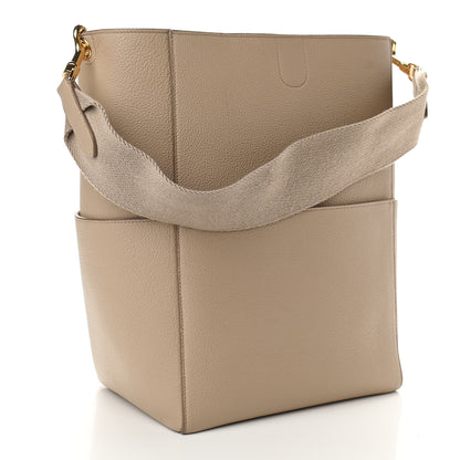 Celine Soft Grained Calfskin Sangle Bucket Bag Dune 3 of 10