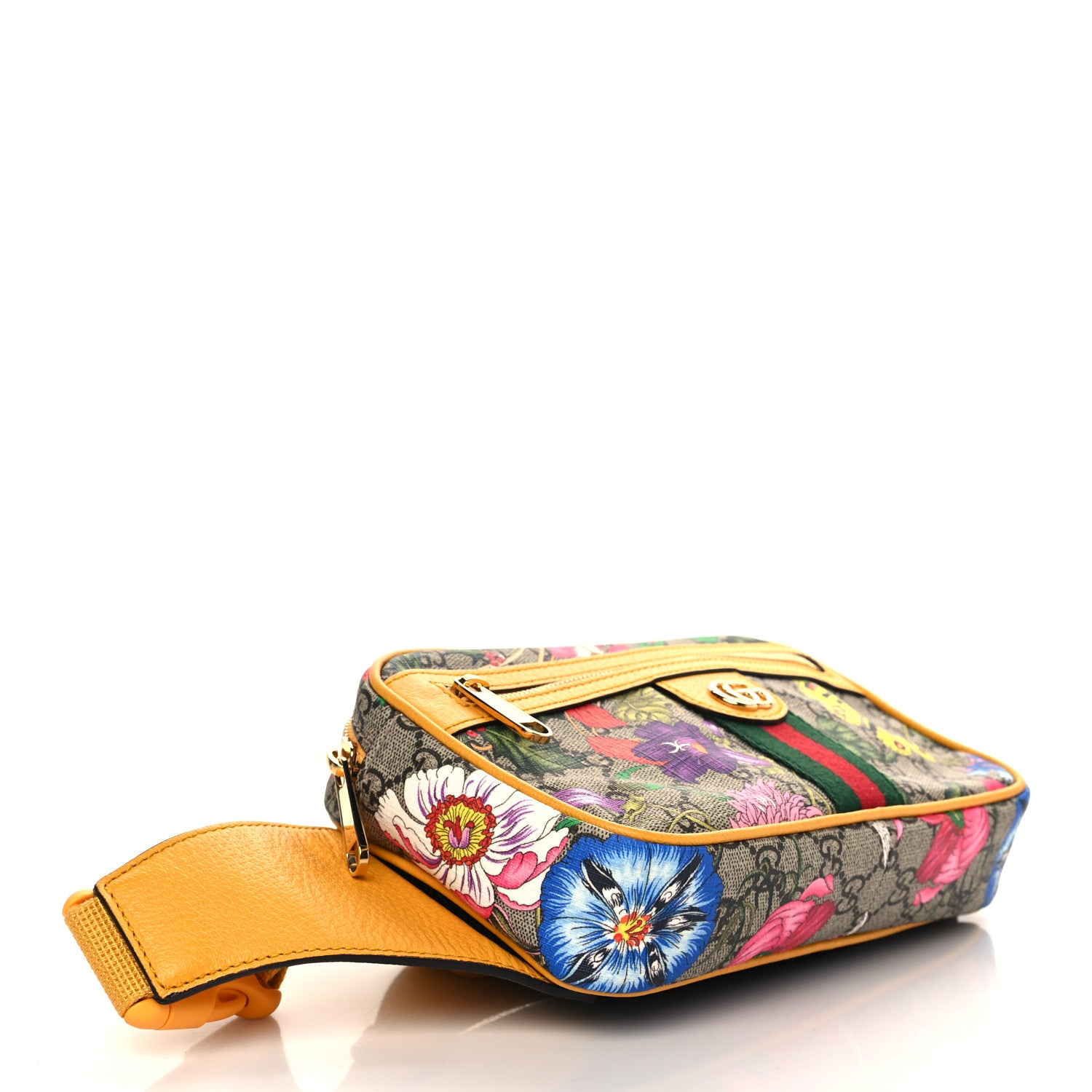 Gucci GG Supreme Monogram Flora Medium Ophidia Belt Bag Beige Multicolor Crop 4 of 7