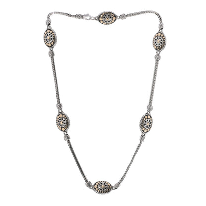John Hardy Sterling Silver 18K Yellow Gold Jaisalmer Oval Sautoir Necklace 3 of 4