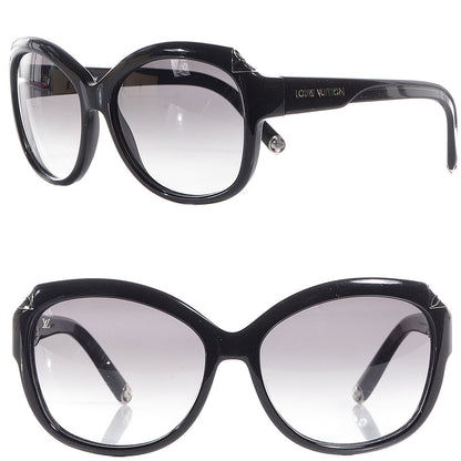 Louis Vuitton Acetate Hortensia Sunglasses Z0485W Black Glitter 1 of 5