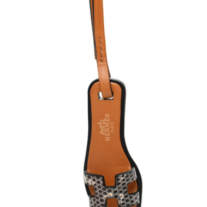 Hermes Lizard Butler Calfskin Hunter Oran Nano Bag Charm Ombre 3 of 4
