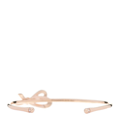Tiffany 18K Rose Gold Diamond Bow Cuff Bracelet 2 of 4