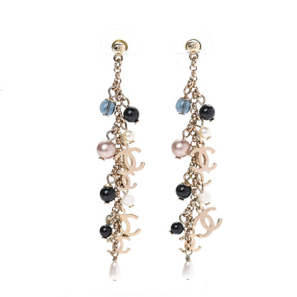 Chanel Pearl Chain CC Dangle Earrings 1 of 5