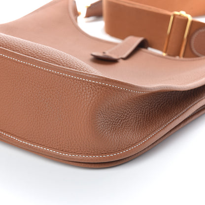 Hermes Taurillon Clemence Evelyne III GM Gold 10 of 10