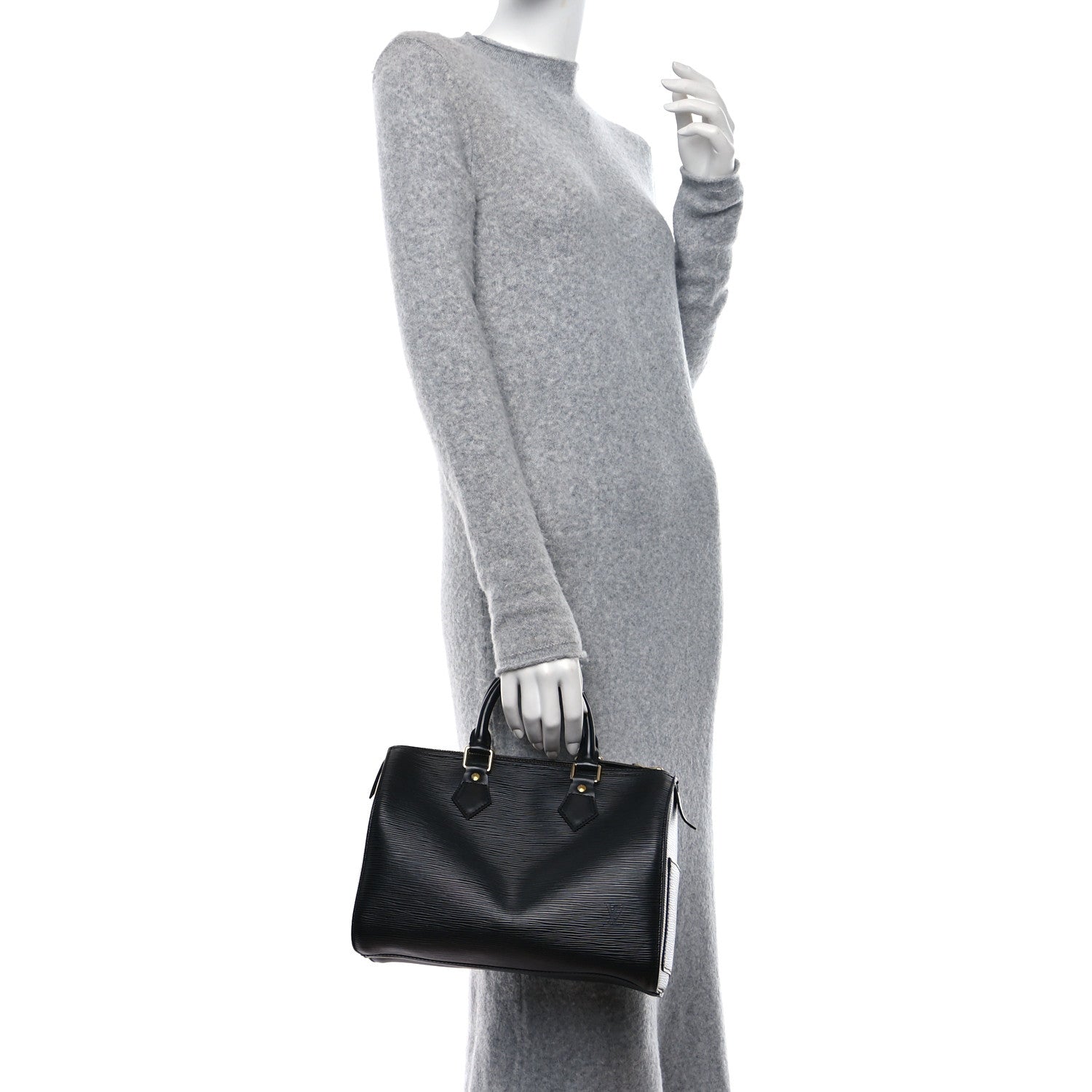 Louis Vuitton LOUIS VUITTON Epi Speedy 25 Black 2 of 13