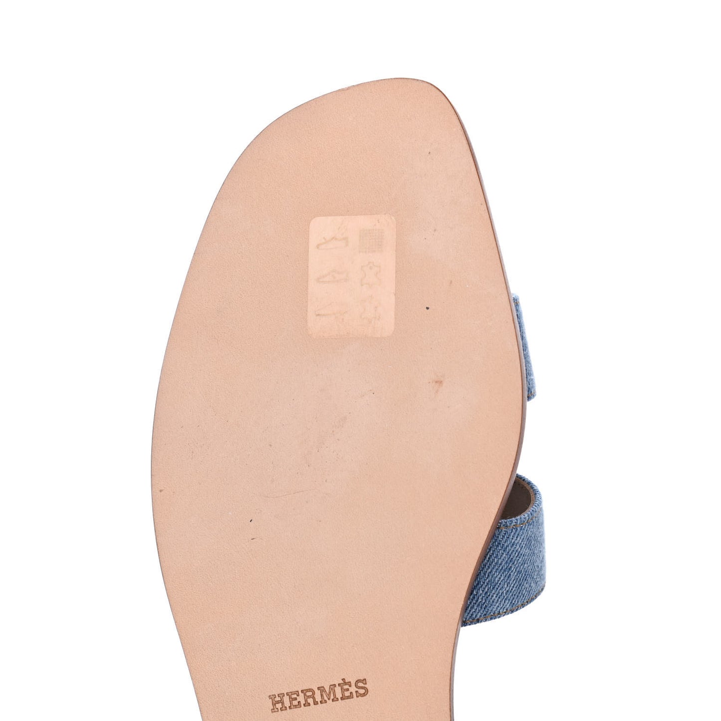 Denim Canvas Oran Sandals 41 Bleu Clair