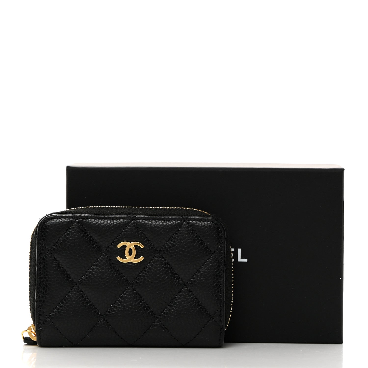 Chanel Caviar Quilted Zip Coin Purse Black 8 of 8