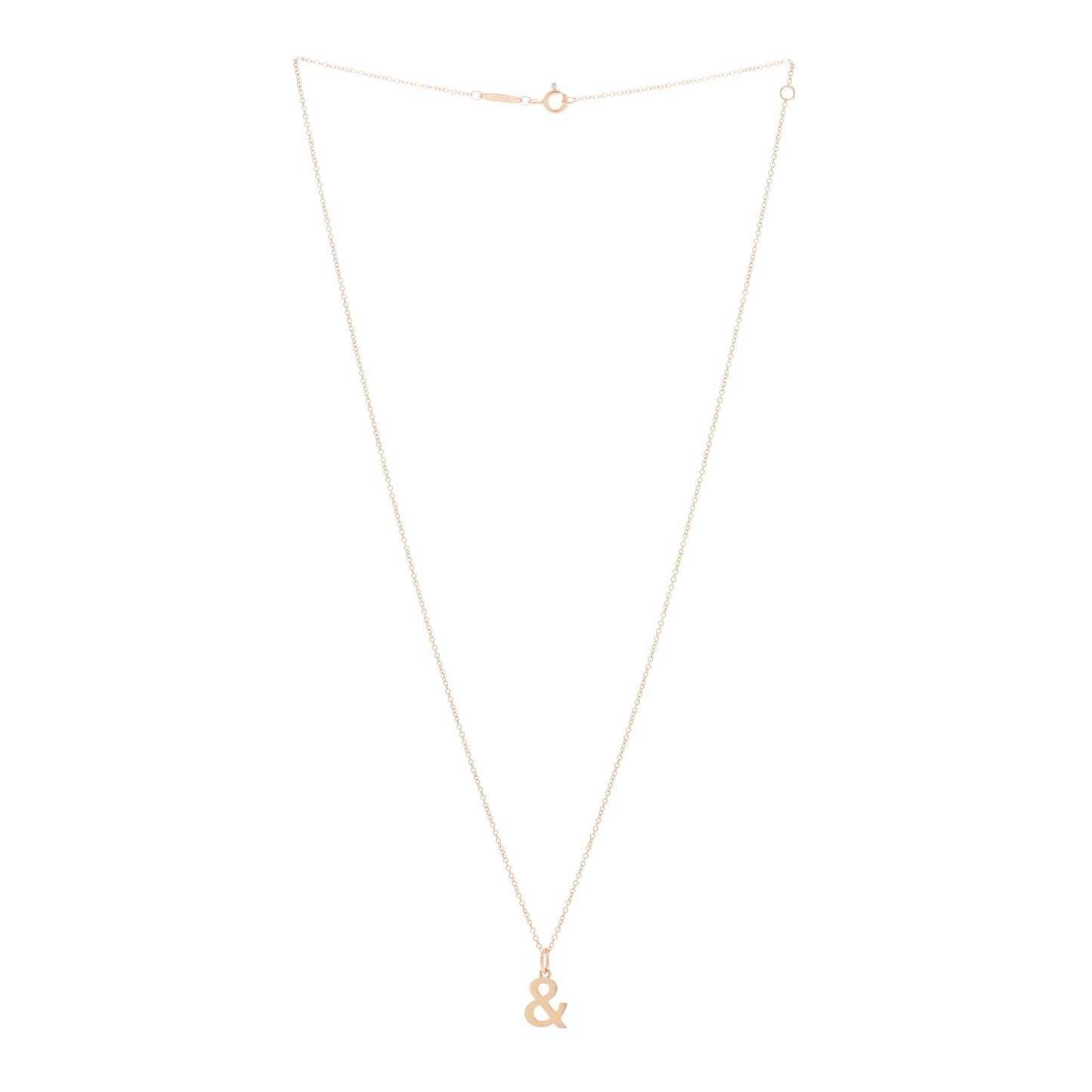 18K Rose Gold Ampersand Pendant Necklace