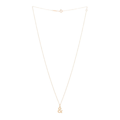 Tiffany 18K Rose Gold Ampersand Pendant Necklace 3 of 5