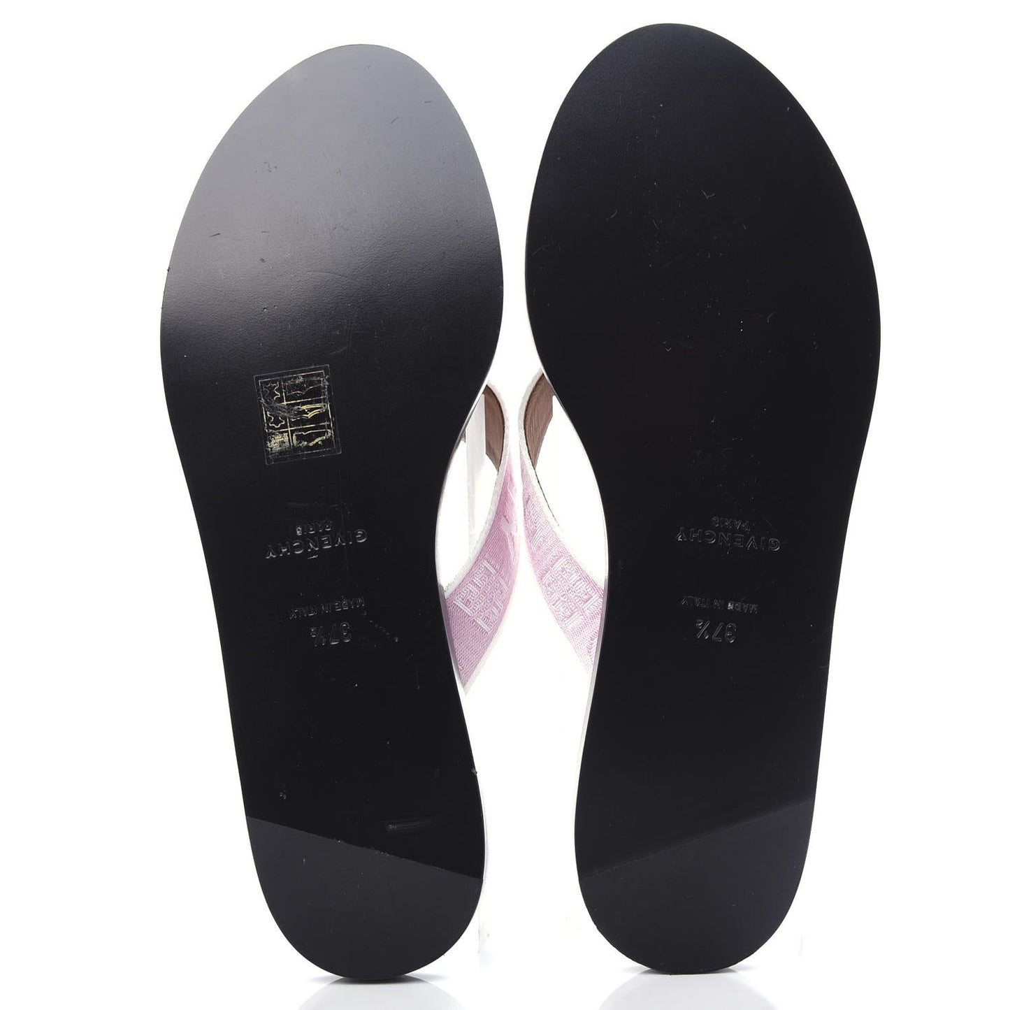 Grosgrain Cross Logo Ankle Strap Sandals 37.5 Pink White