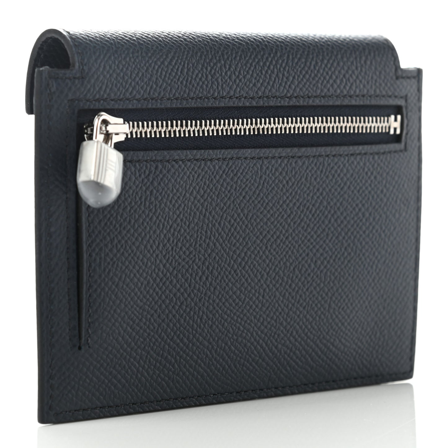 Epsom Kelly Pocket Compact Wallet Bleu Indigo