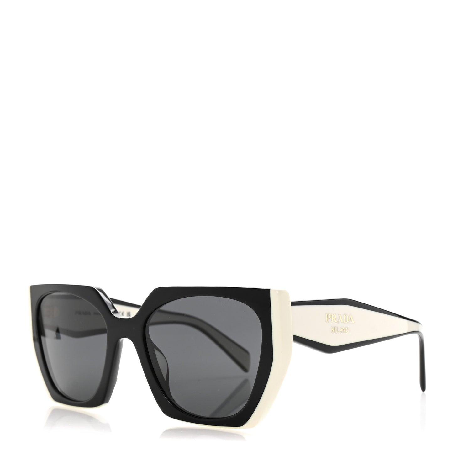 Acetate Sunglasses SPR 15W Black White