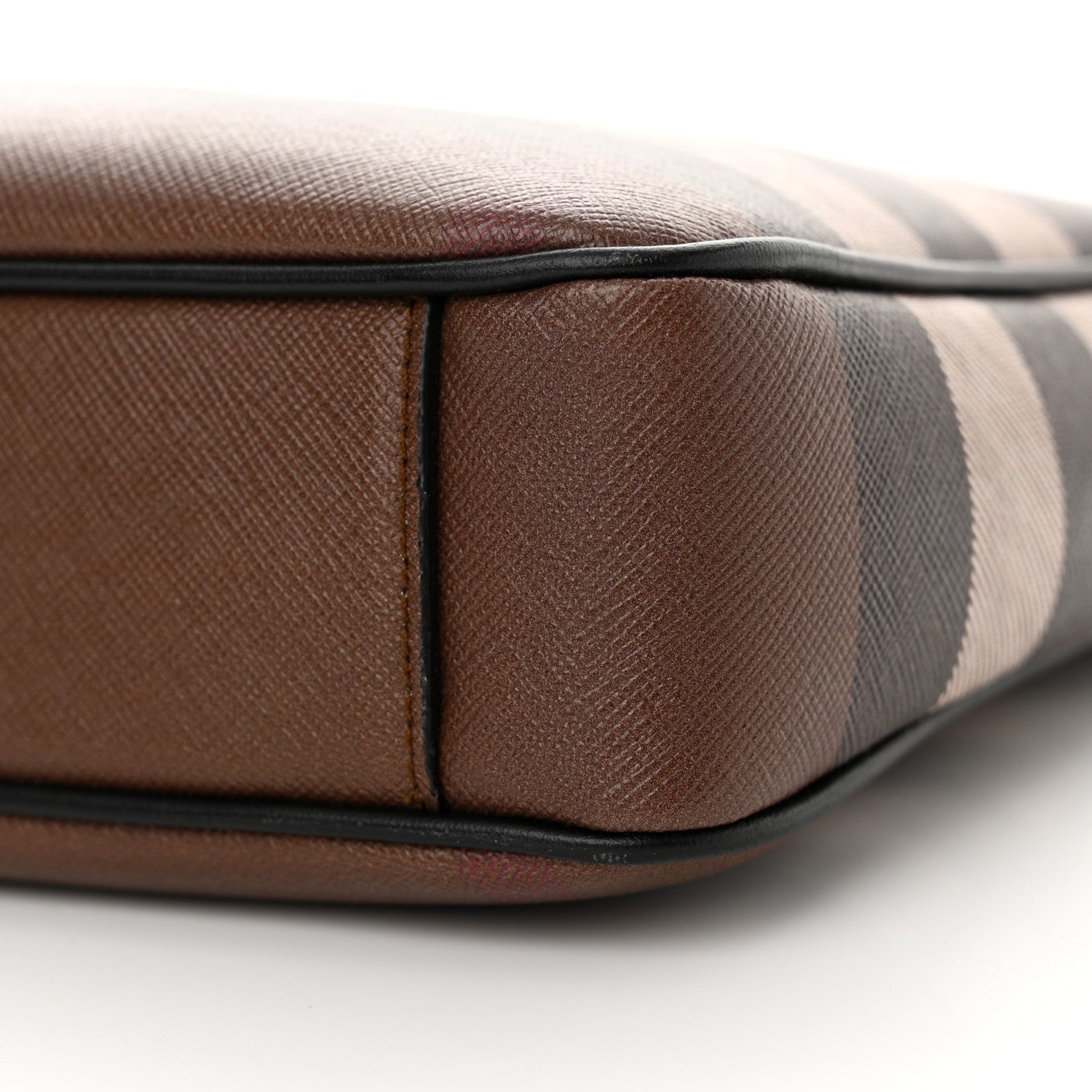 Burberry E-Canvas House Check Canvas Rambler Crossbody Messenger Bag Dark Birch Brown 9 of 9