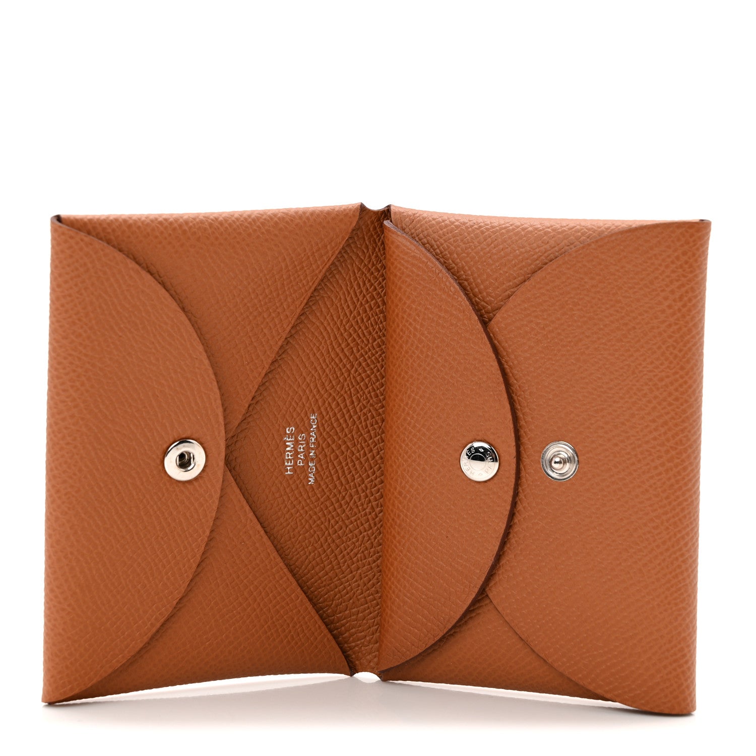 Hermes Epsom Calvi Duo Card Case Gold 5 of 6