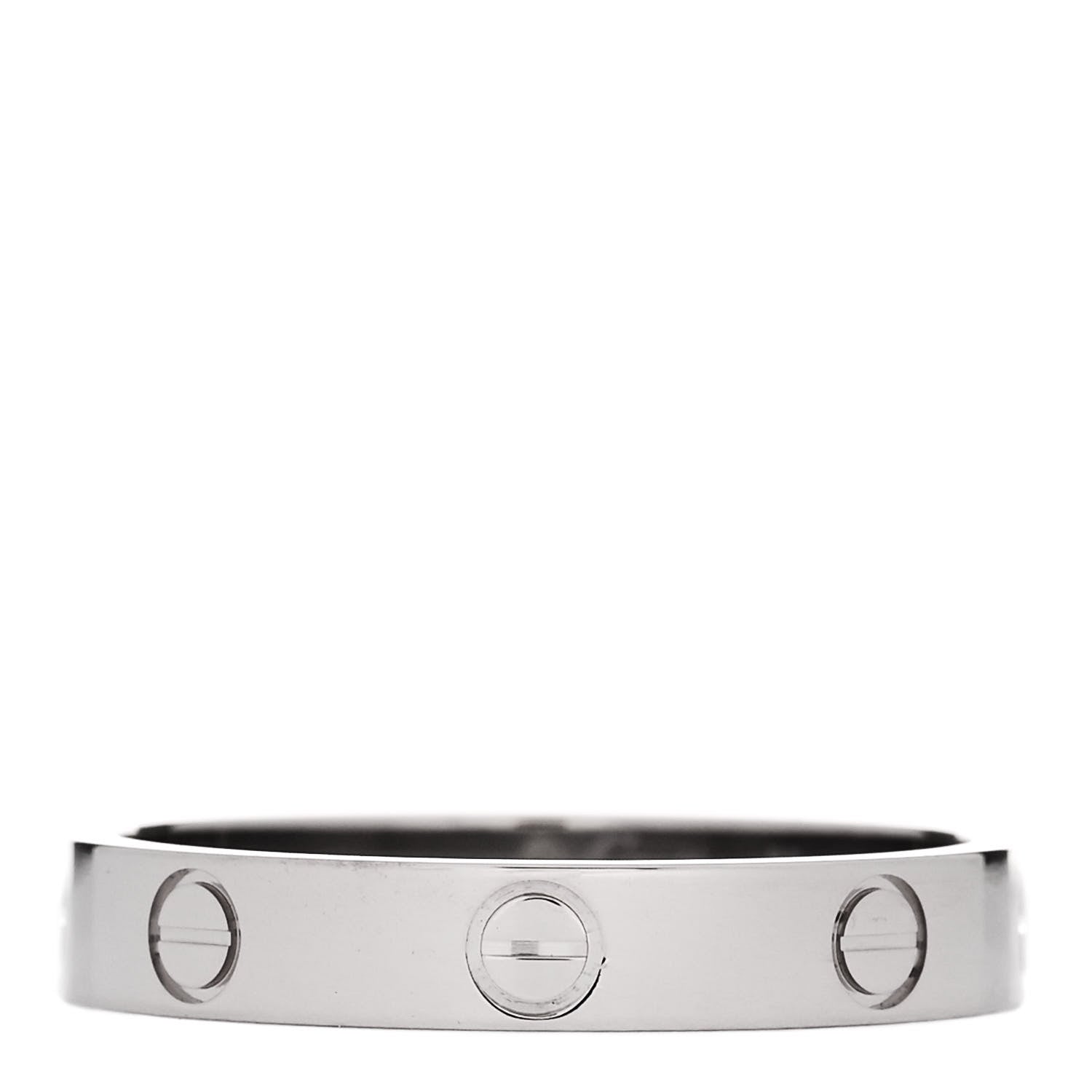 Cartier 18K White Gold 3.5mm LOVE Wedding Band Ring 59 8.75 1 of 5