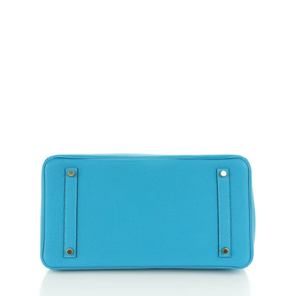Hermes Togo Birkin 35 Turquoise 16 of 20