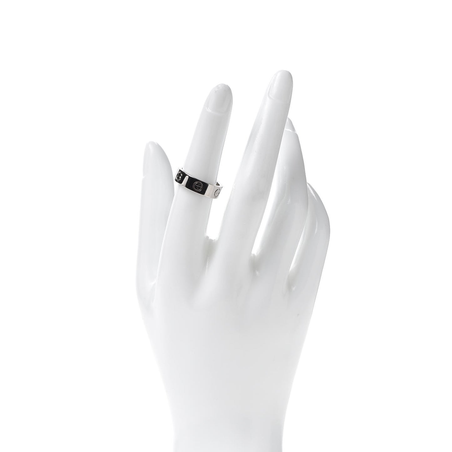 18K White Gold 5.5mm LOVE Ring 53 6.25