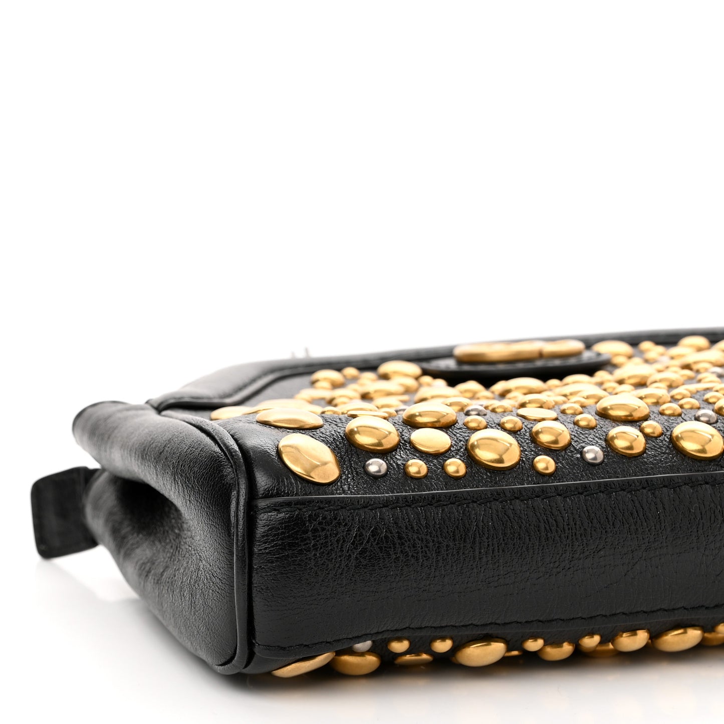 Calfskin Studded Small Re(Belle) Crossbody Bag Black