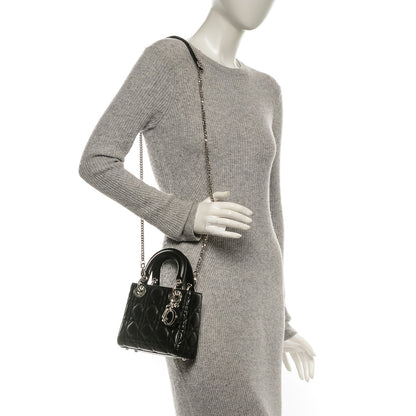 Christian Dior Lambskin Cannage Mini Lady Dior Black 2 of 6