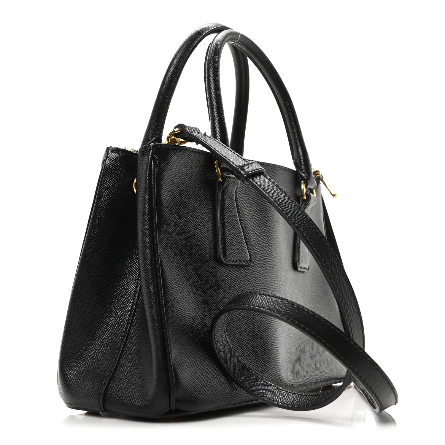 Prada Saffiano Mini Galleria Double Zip Tote Black 3 of 9