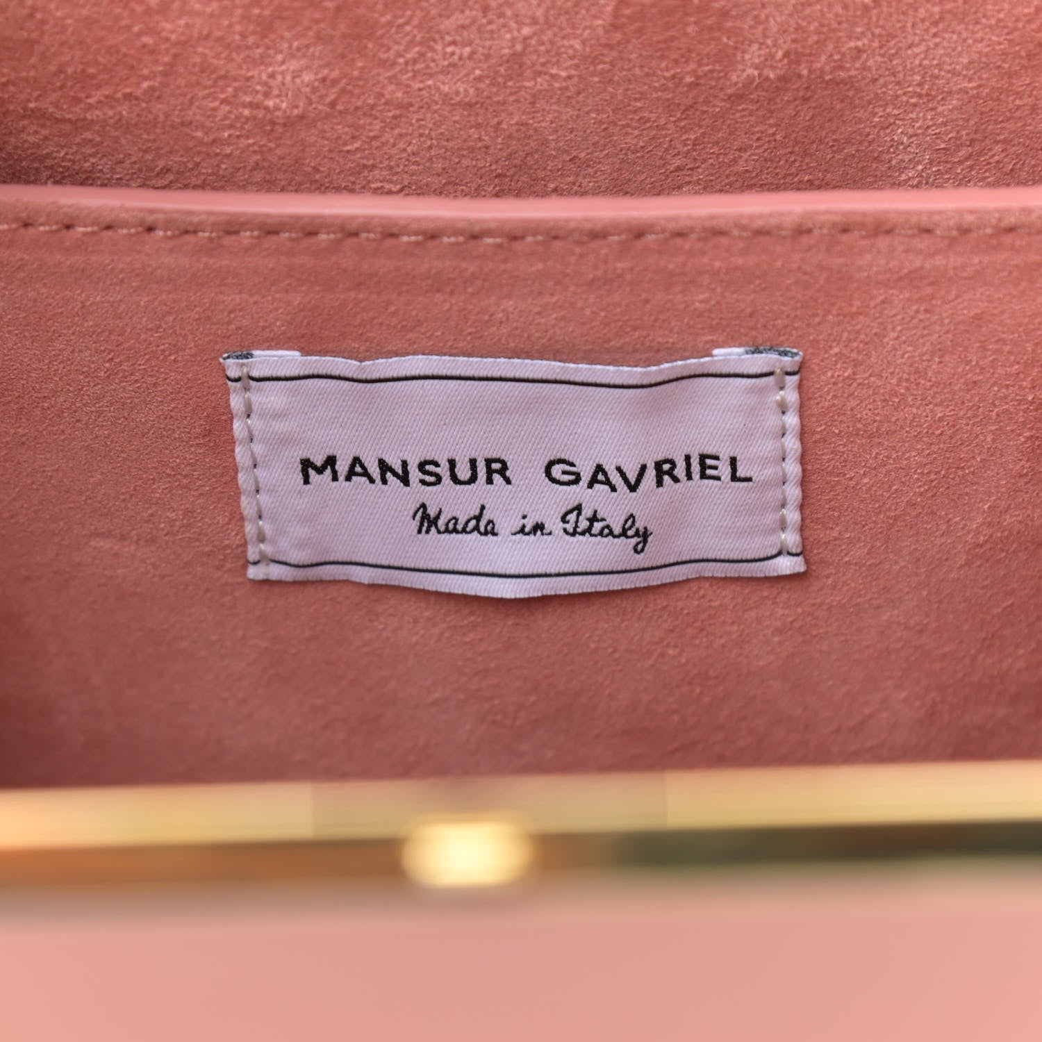 Mansur Gavriel Patent Calfskin Elegant Top Handle Bag Blush 6 of 10