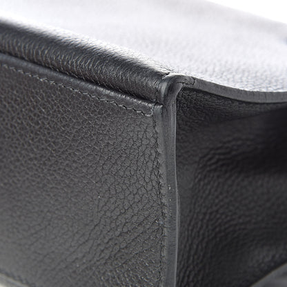 Hermes Evergrain Kelly Pochette Clutch Black 16 of 19