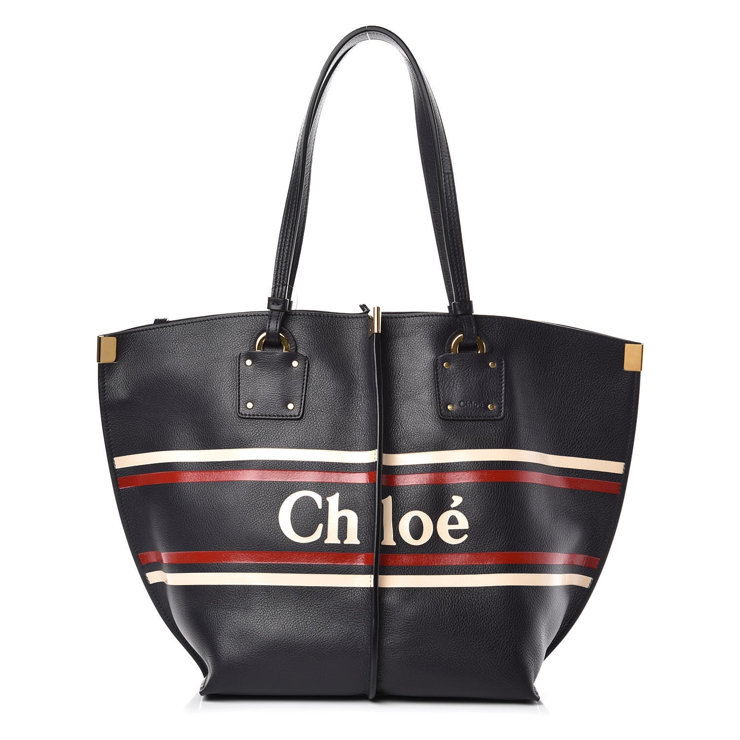 Chloe Smooth Calfskin Medium Vick Tote Full Blue 1 of 10