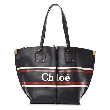 Chloe Smooth Calfskin Medium Vick Tote Full Blue 1 of 10