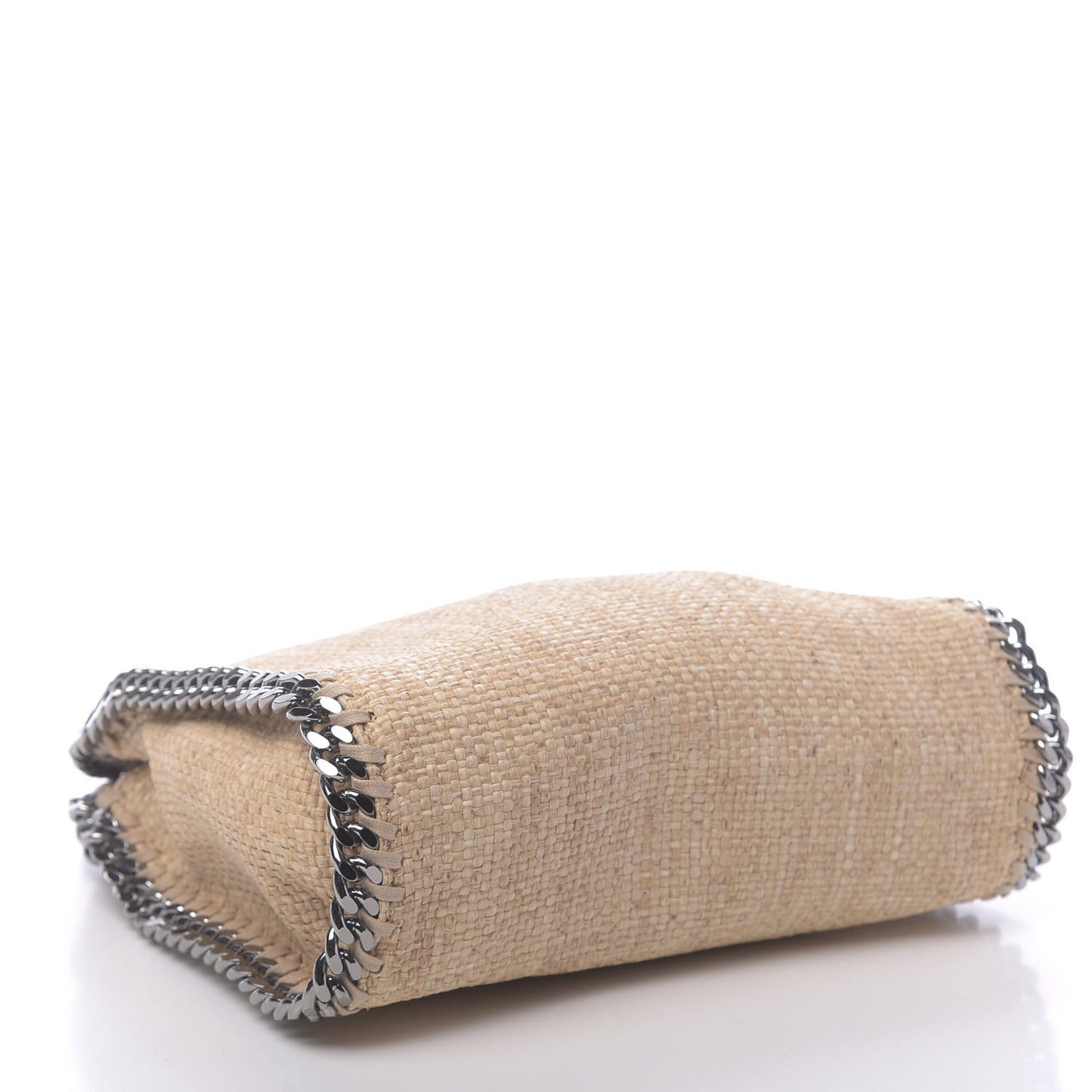 Raffia Mini Falabella Fold Over Tote Natural
