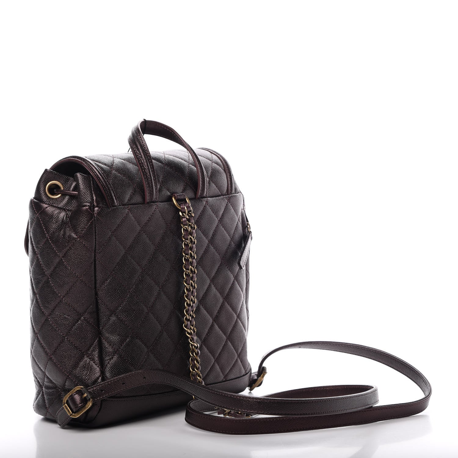 Chanel Caviar Quilted Filigree Backpack Burgundy 2 of 9