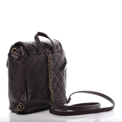 Chanel Caviar Quilted Filigree Backpack Burgundy 2 of 9