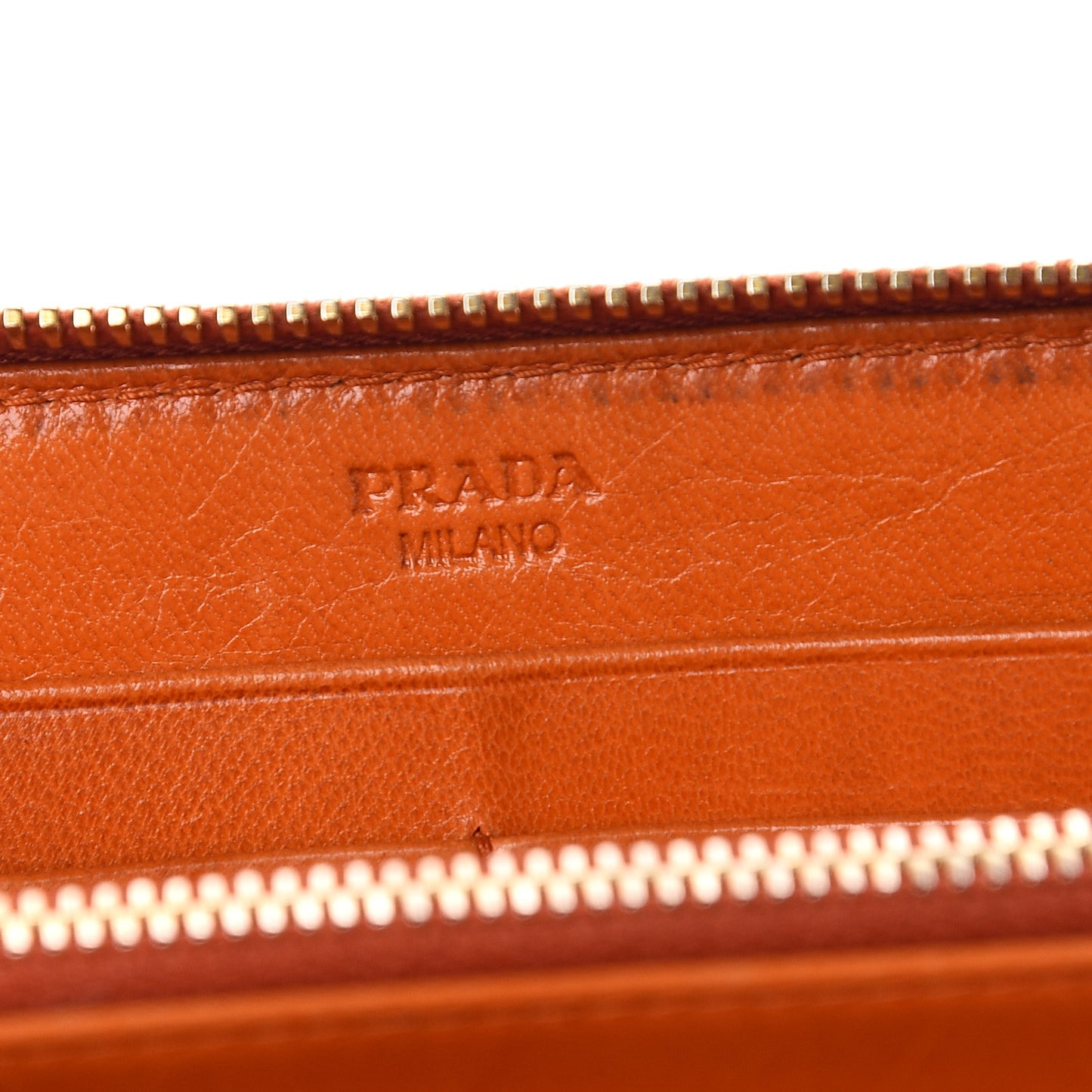 Goatskin Chic Zip Around Wallet Papaya