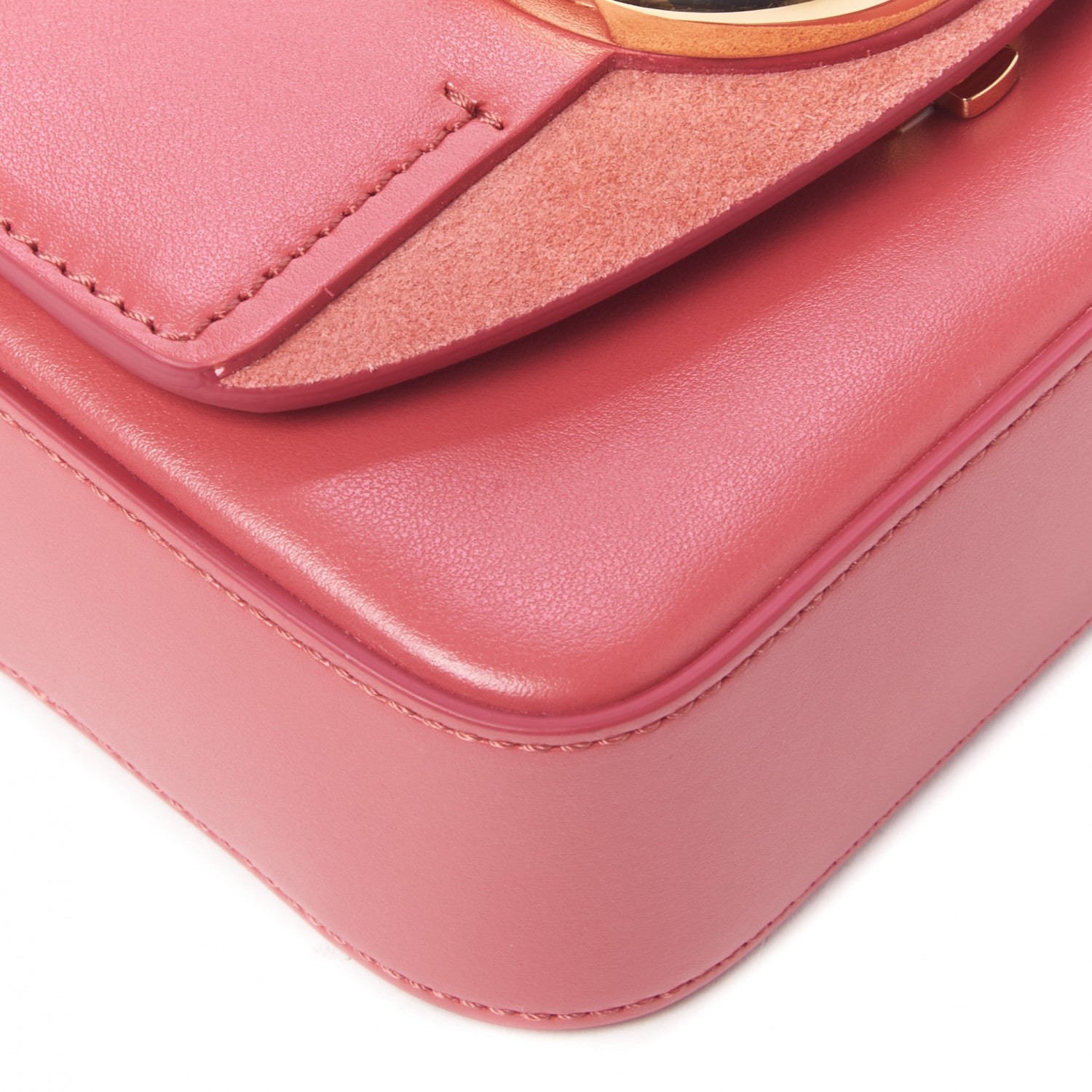 Chloe Shiny Calfskin Suede Mini C Double Carry Scarlet Pink 5 of 7