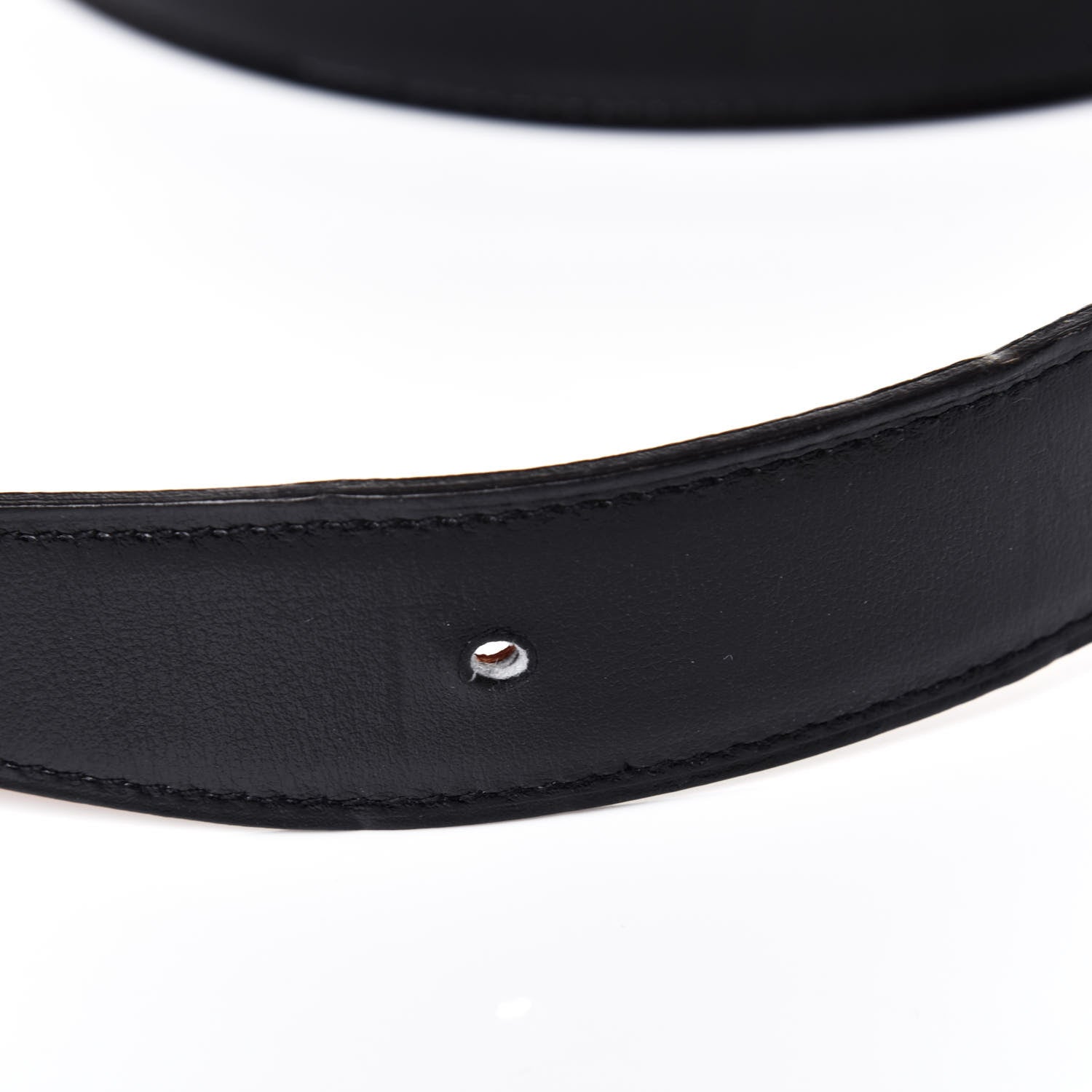 Hermes Box Togo 32mm H Belt 90 Black Orange 6 of 10