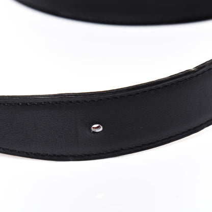 Hermes Box Togo 32mm H Belt 90 Black Orange 6 of 10