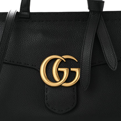 Gucci Calfskin Small GG Marmont Top Handle Bag Black 8 of 10