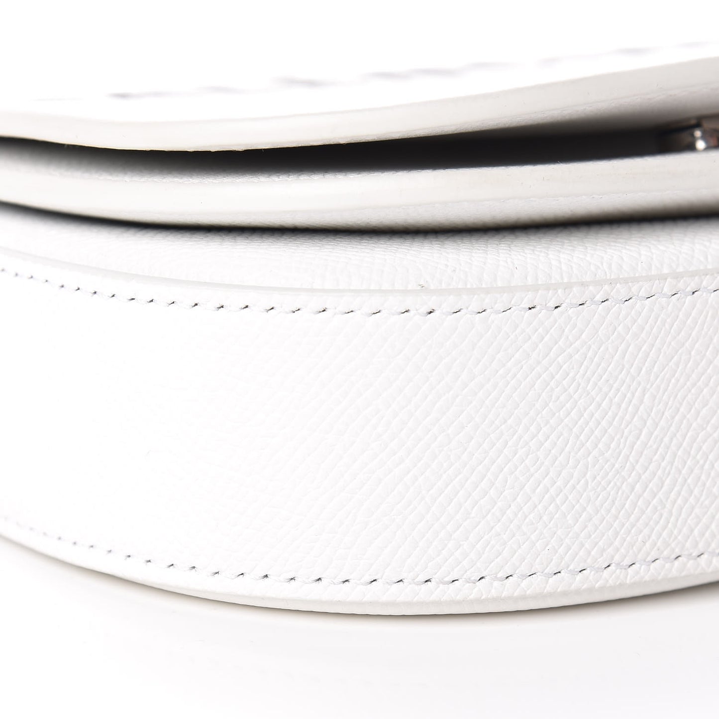 Grained Calfskin Logo Print Ville Day Bag XS White