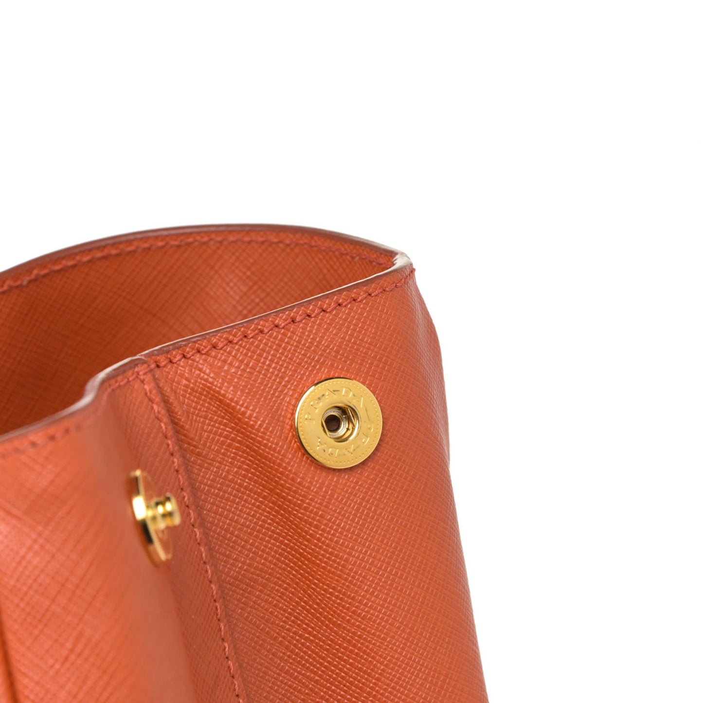 Saffiano Cuir Medium Double Bag Papaya