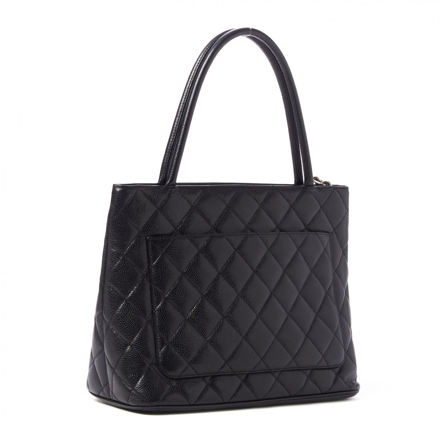 Caviar Quilted Medallion Tote Black