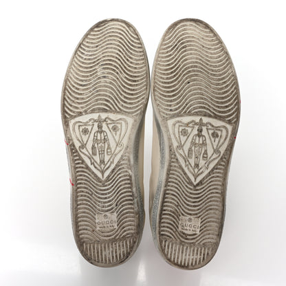 Gucci Distressed Calfskin Mens Ace Blade Sneakers 10.5 White 6 of 8