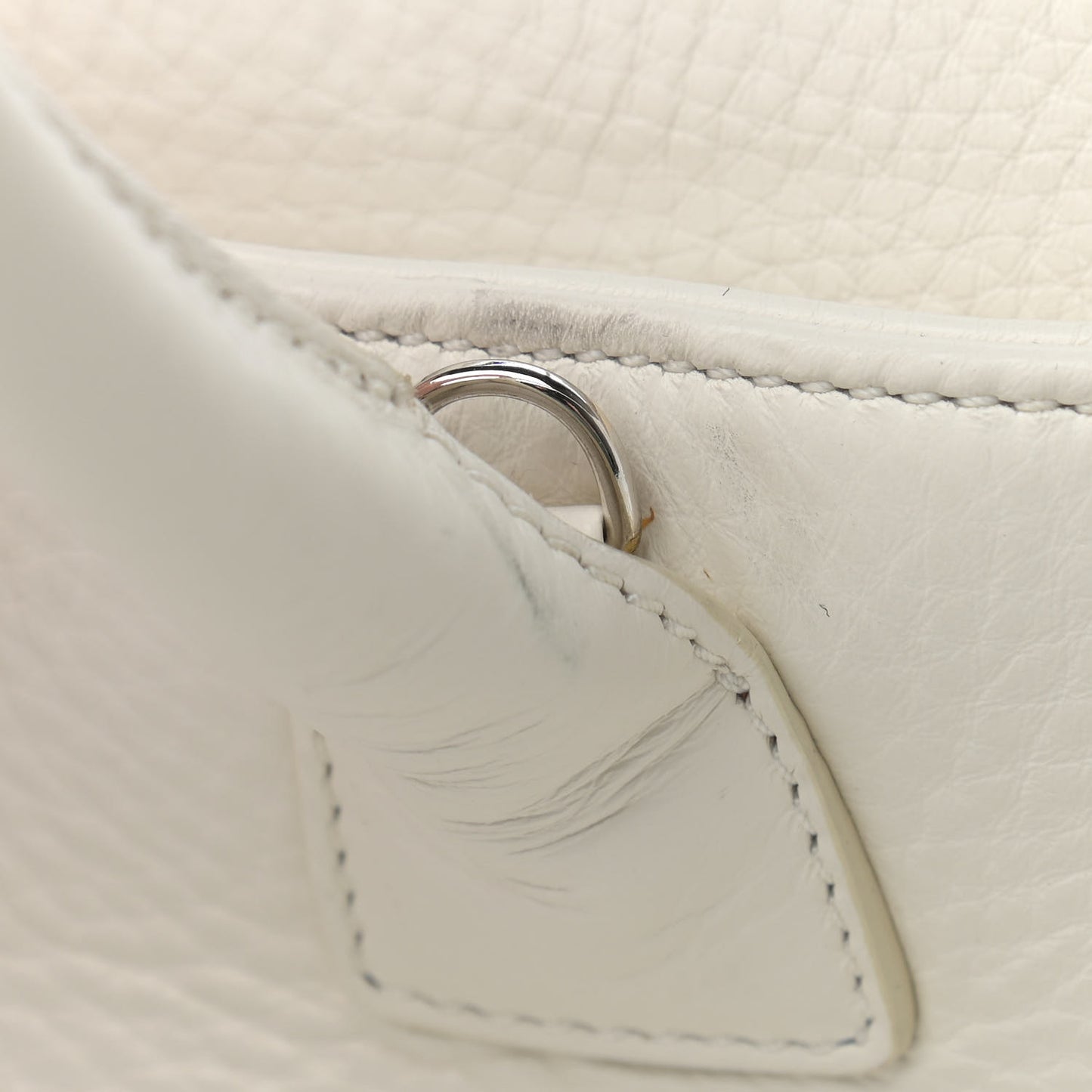 Calfskin Cerf Executive Shopper Tote White