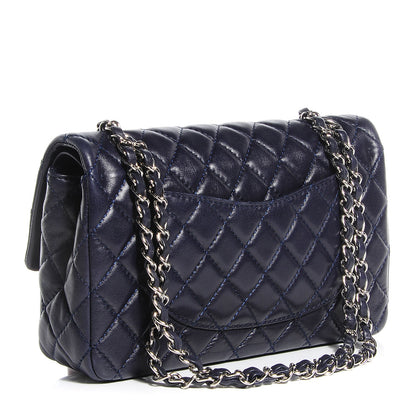 Chanel Lambskin Medium Double Flap Navy 3 of 9