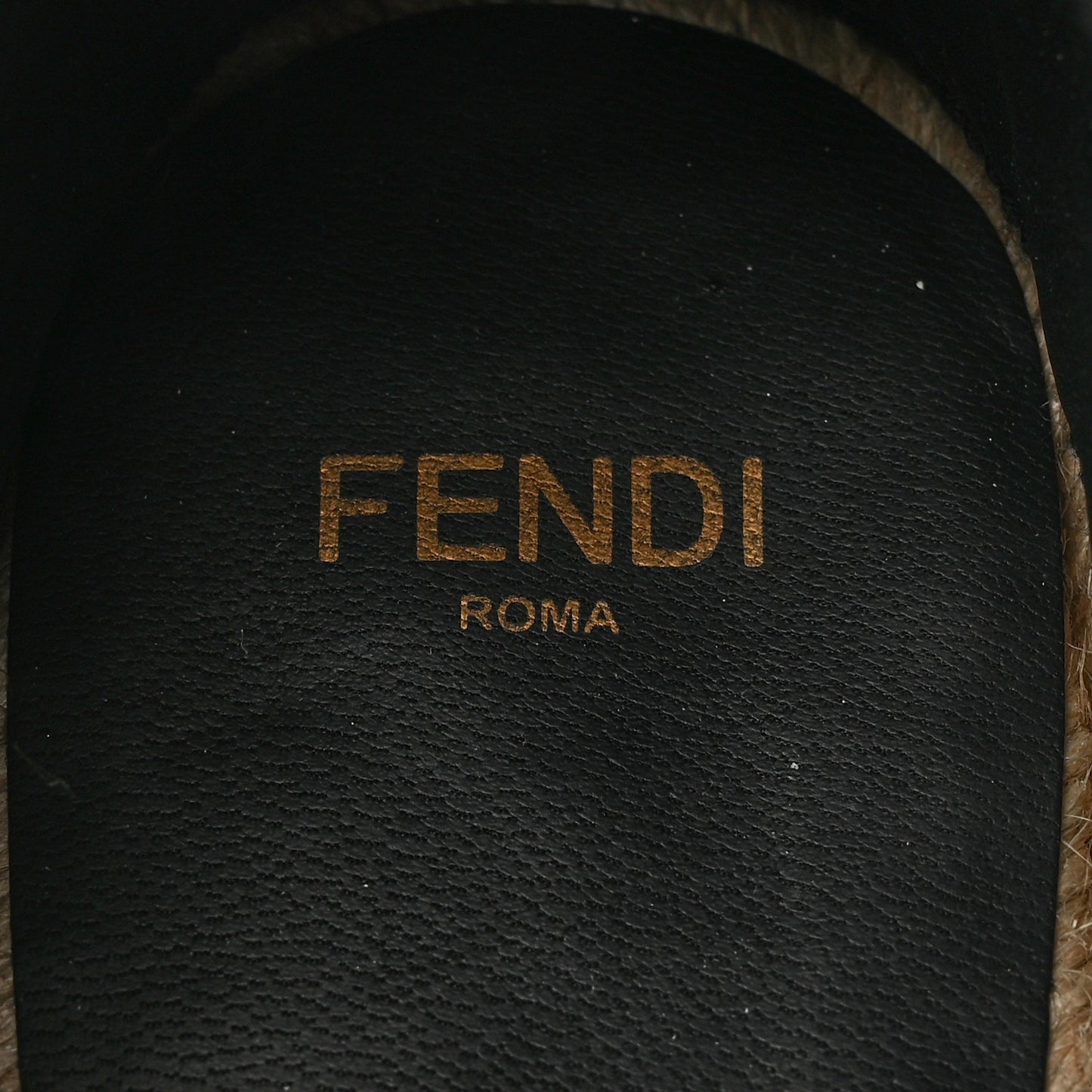 Nappa FF Embossed Espadrilles 41 Black