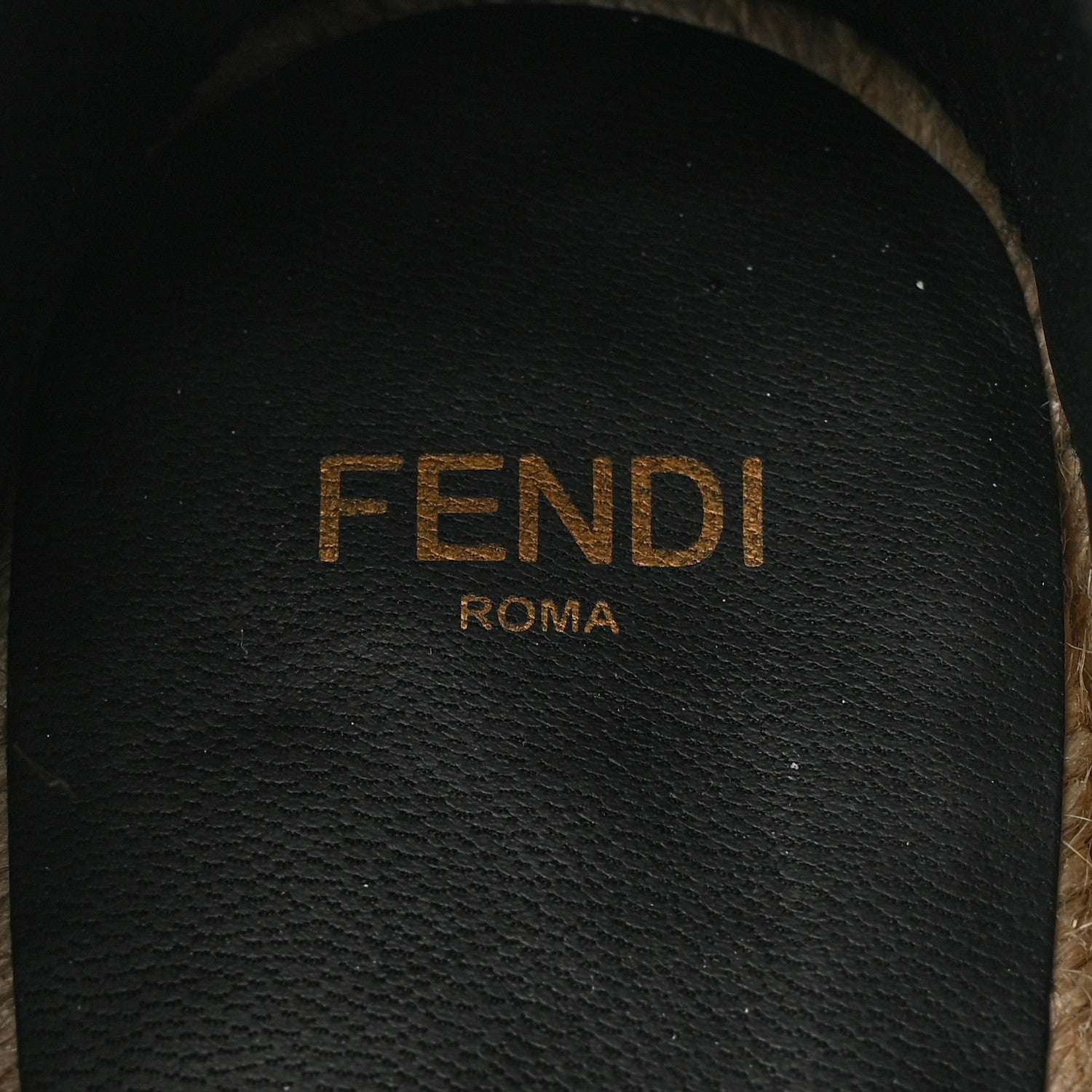 Fendi Nappa FF Embossed Espadrilles 41 Black 7 of 11