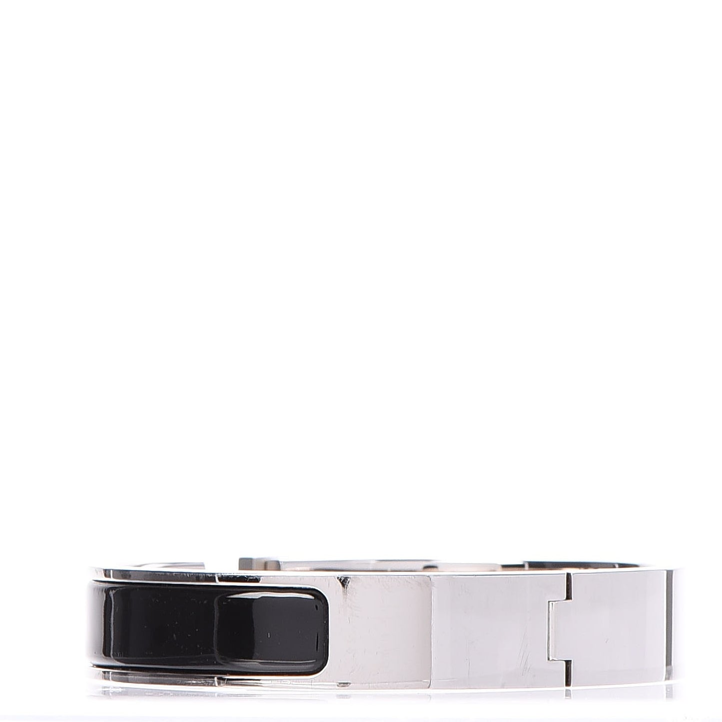 Enamel Narrow Clic Clac H Bracelet GM Black