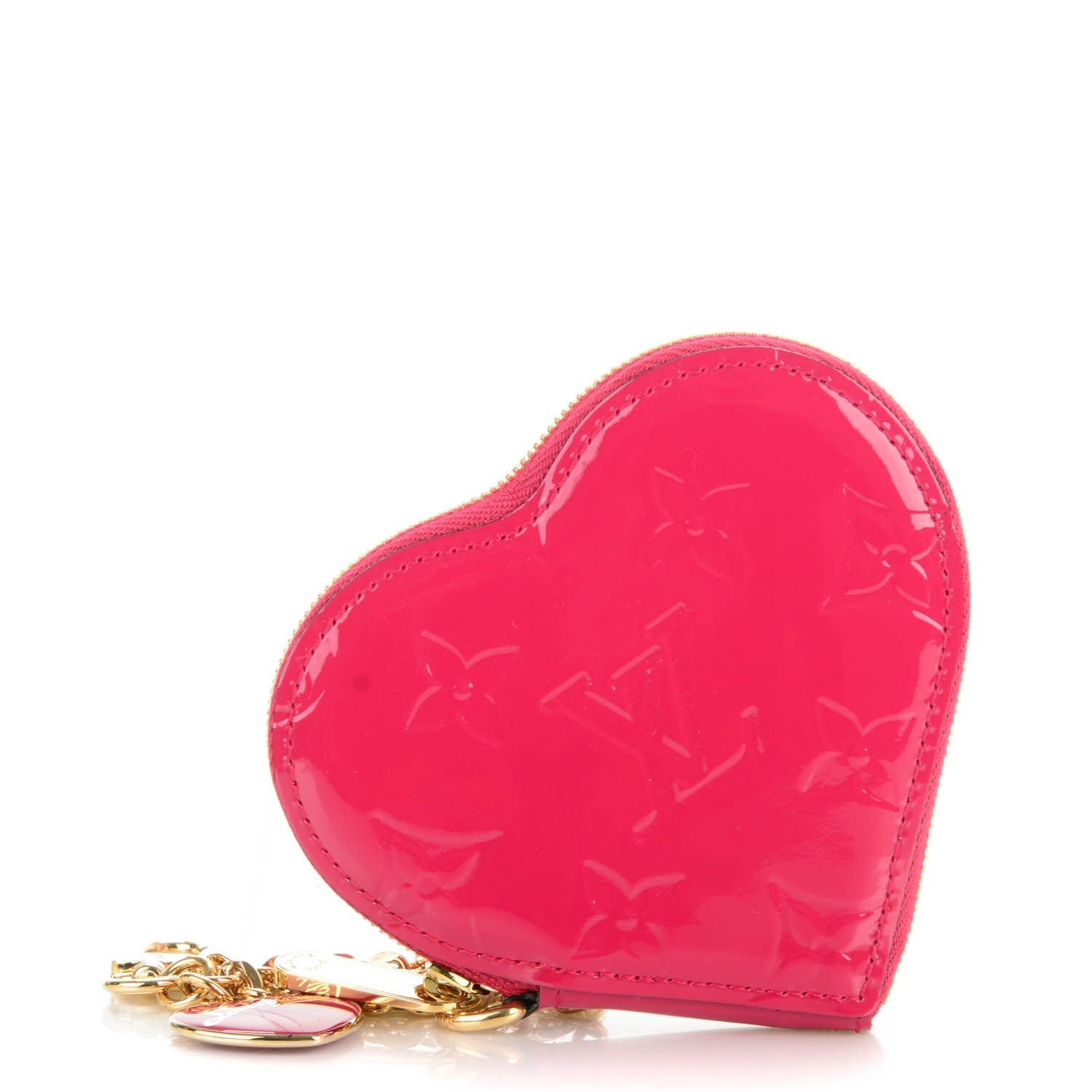 Louis Vuitton Vernis Heart Coin Purse Rose Indien 1 of 7