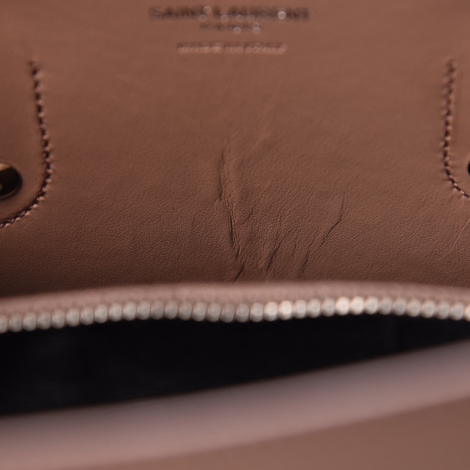 Saint Laurent Grained Calfskin Small Sac De Jour Old Rose 11 of 11