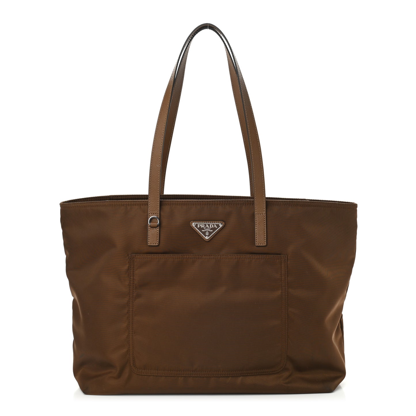 Tessuto Nylon Saffiano Shopping Tote Corinto