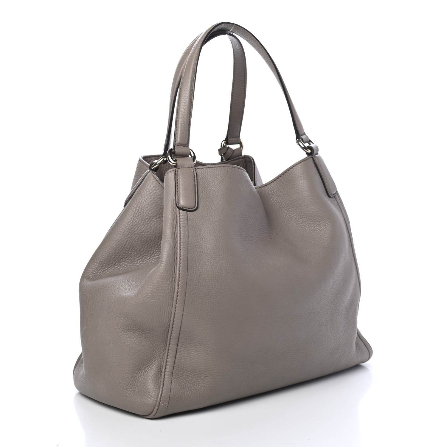 Gucci Pebbled Calfskin Medium Soho Shoulder Bag New Fango 2 of 5