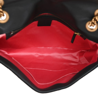 Gucci Velvet Matelasse Loved Embroidered Medium GG Marmont Shoulder Bag Black 5 of 10